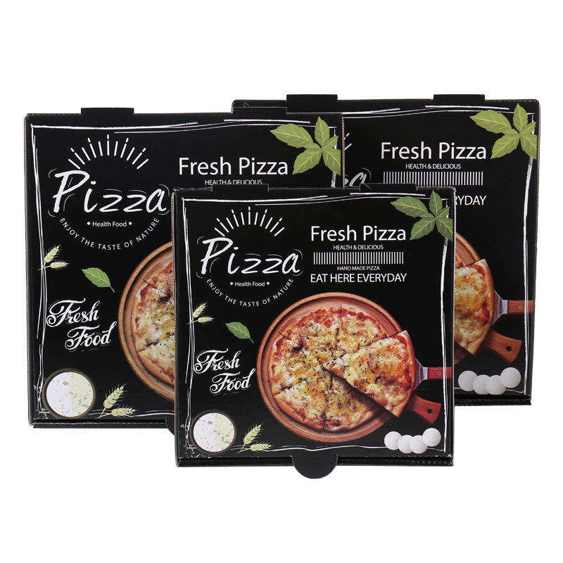 Élelmiszer-minőségű logós hullámkarton luxus pizzadoboz