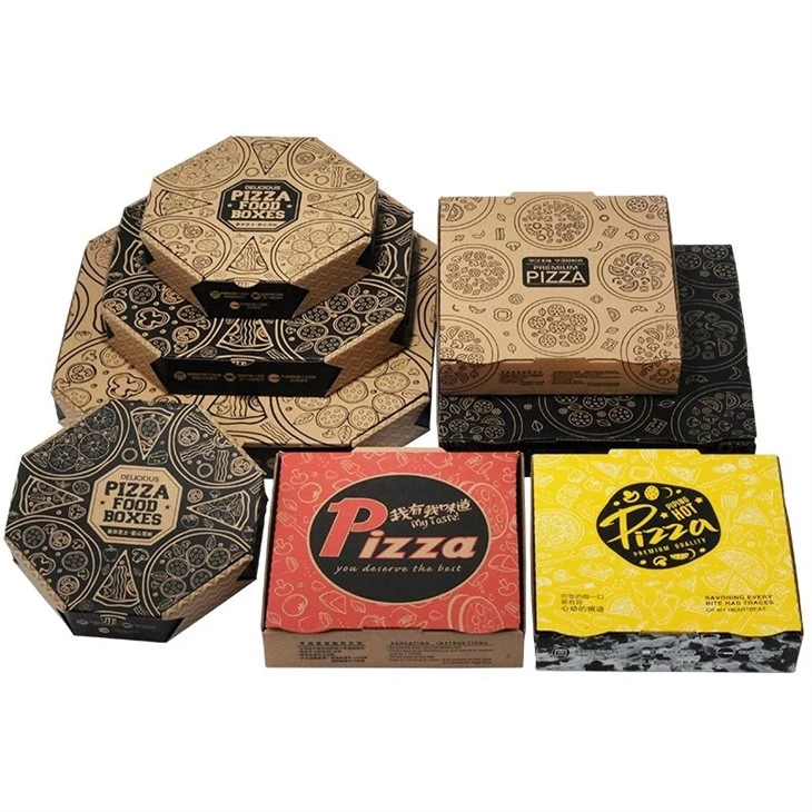 Nyolcszög alakú pizza csomagolódoboz ügyfél logóval