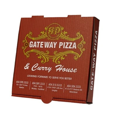 Élelmiszer-minőségű csomagolódoboz Egyedi hullámkarton pizzadoboz