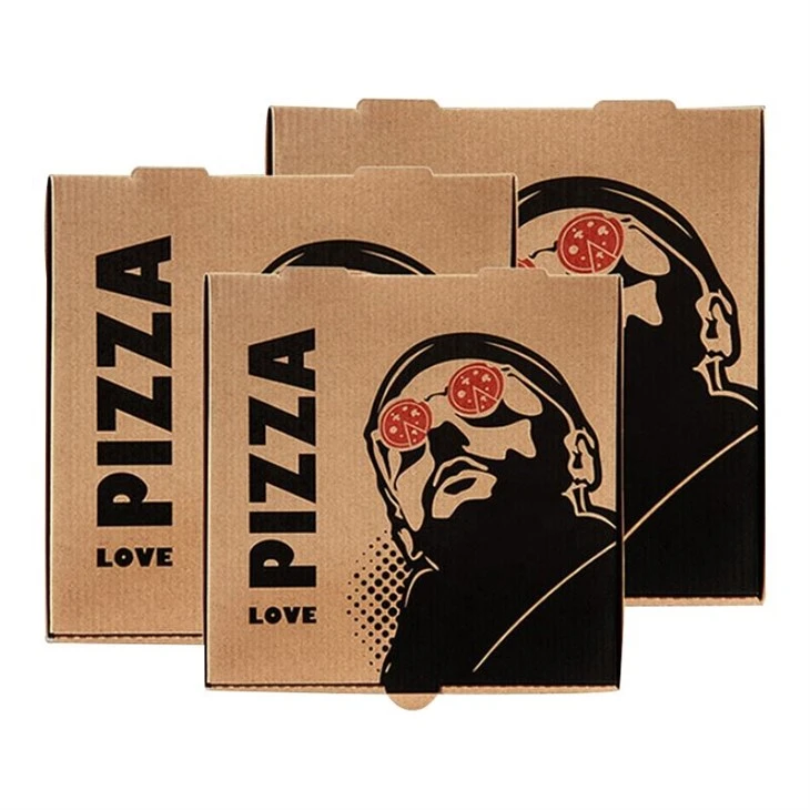 Hullámpapír élelmiszeripari minőségű pizza csomagolás doboz egyedi logó